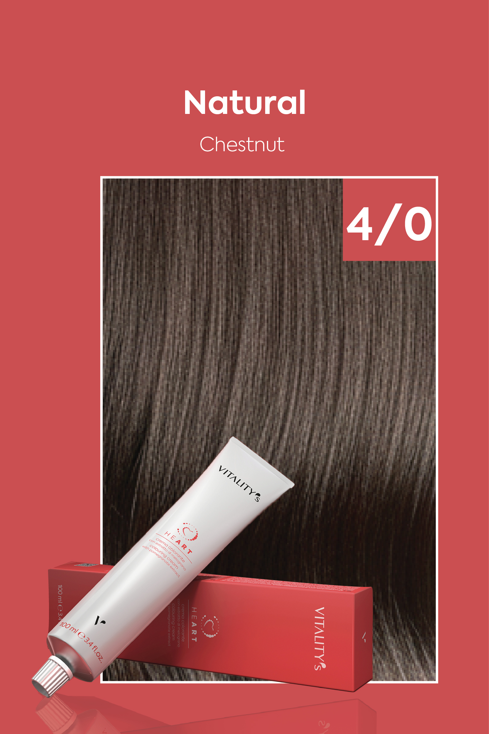 صبغة شعر من فيتاليتي رقم 4/0 كستنائي 