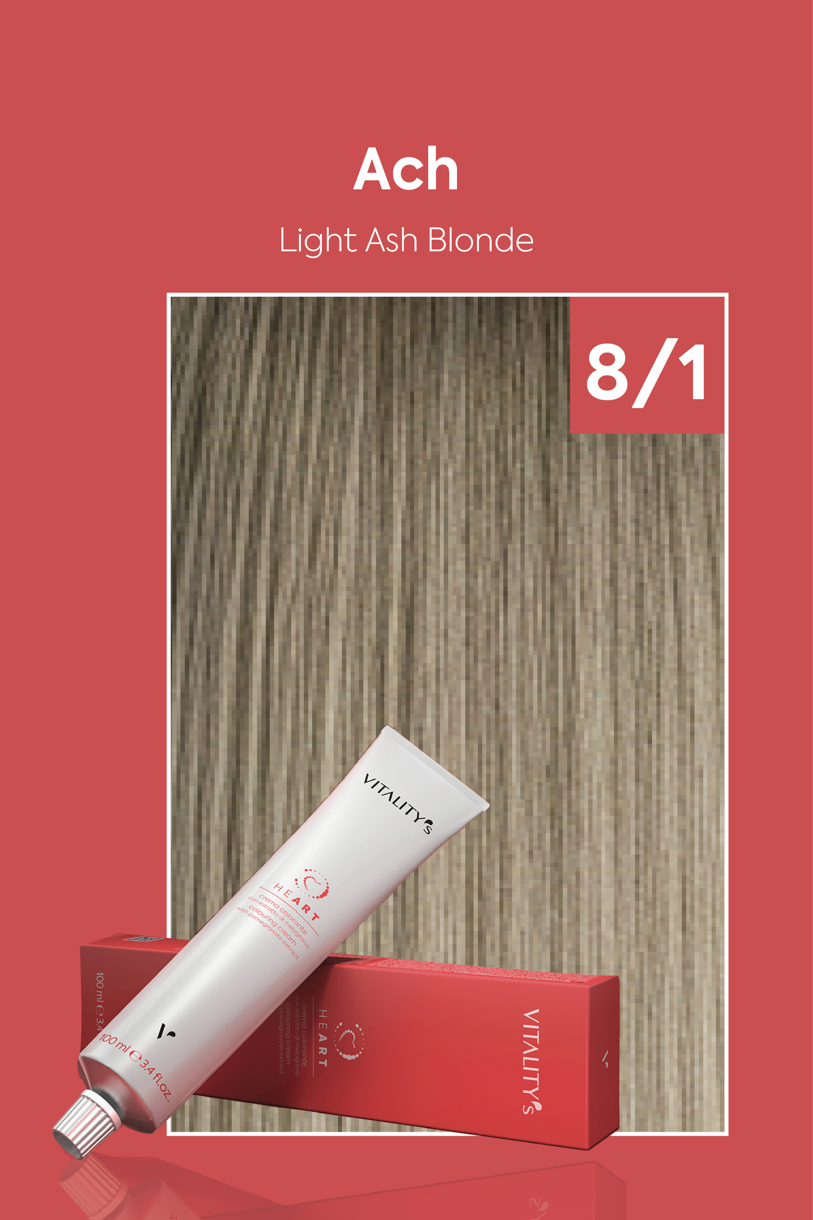 صبغة شعر من فيتاليتي رقم 8/1 اشقر رمادي فاتح