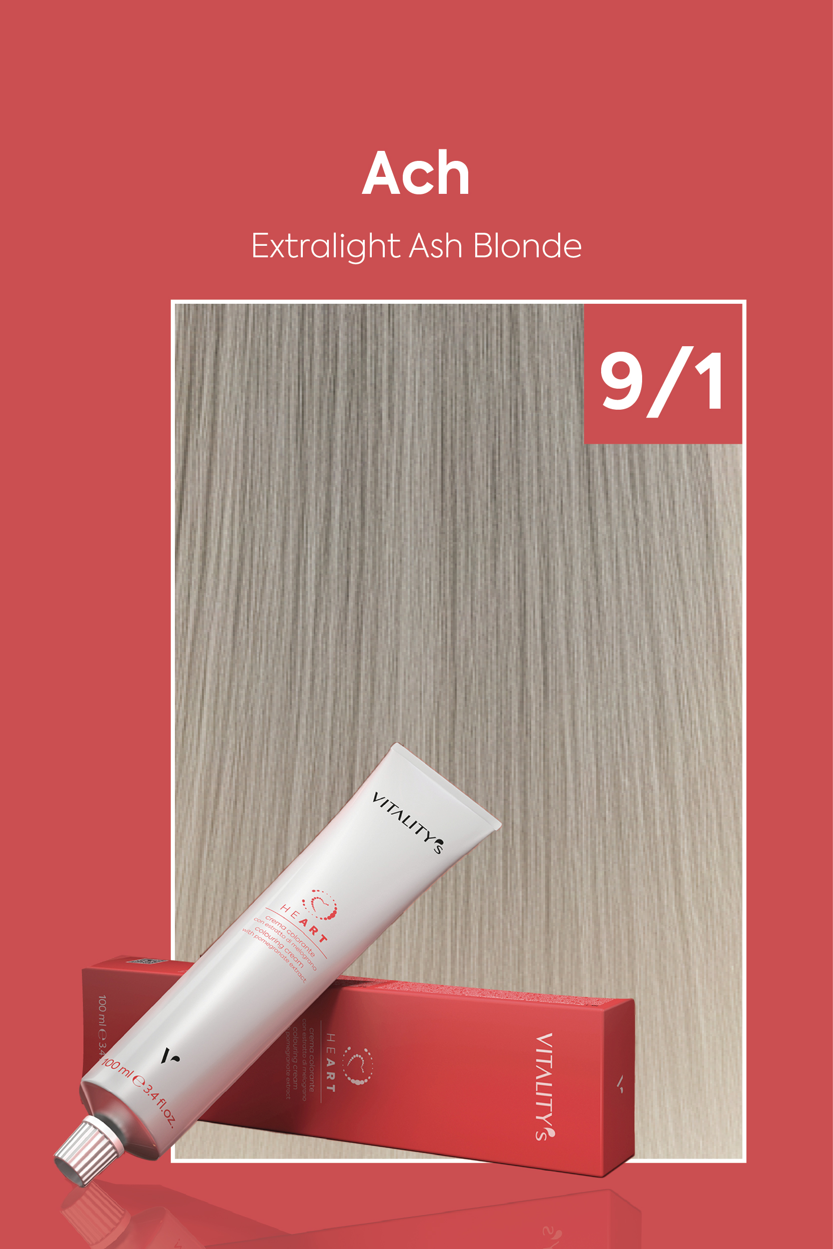 صبغة شعر من فيتاليتي رقم 9/1 اشقر رمادي فاتح جدا 