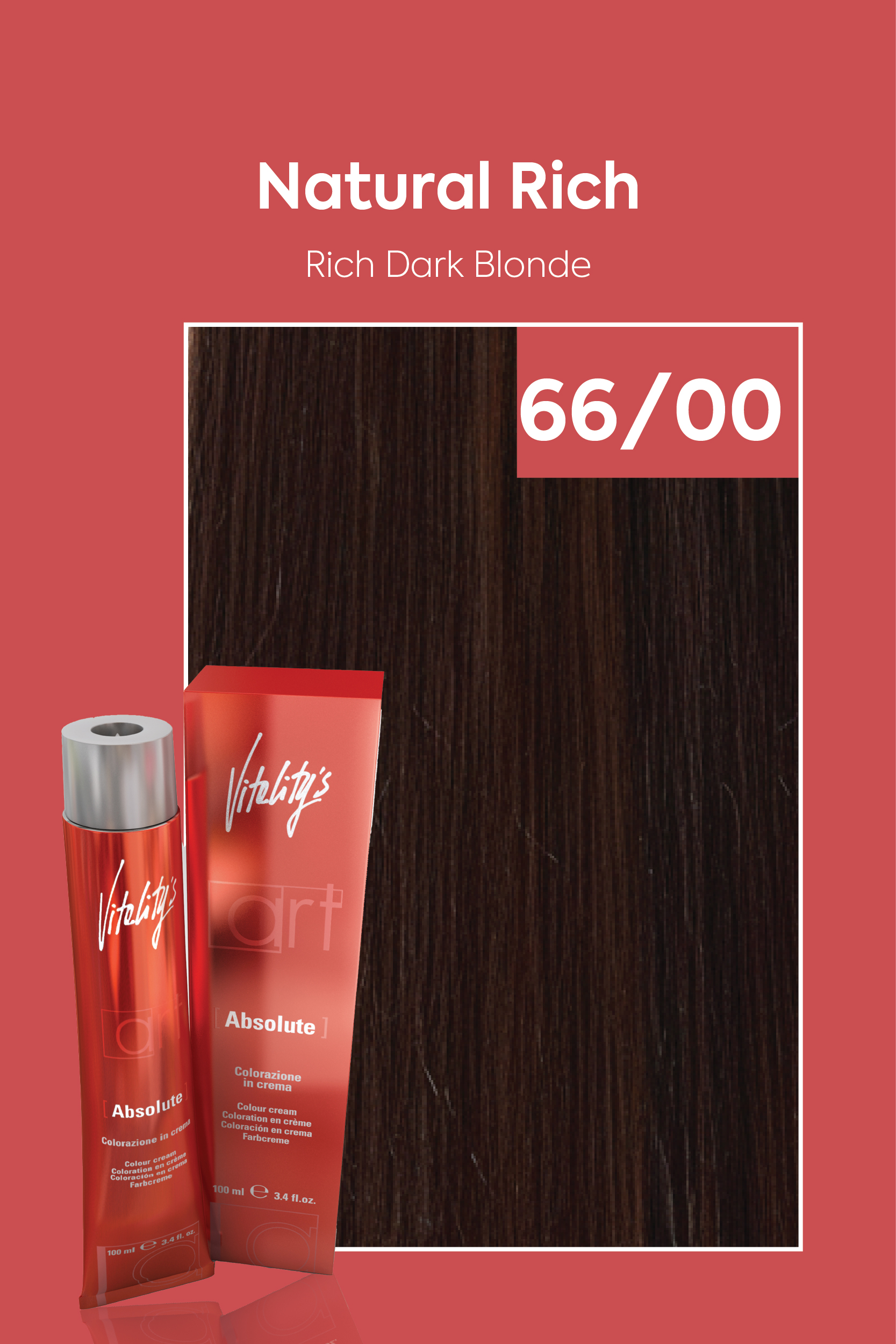 صبغة شعر من فيتاليتي رقم 66/00 اشقر غامق غني