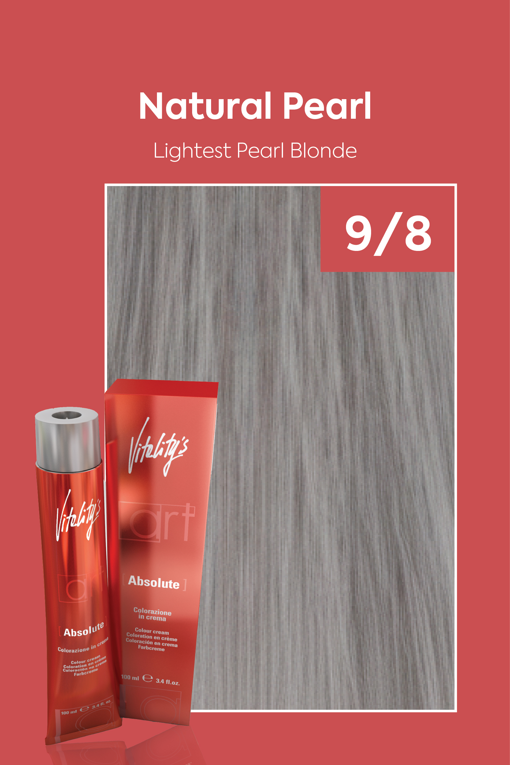 صبغة شعر من فيتاليتي رقم 9/8 اشقر لؤلؤي فاتح