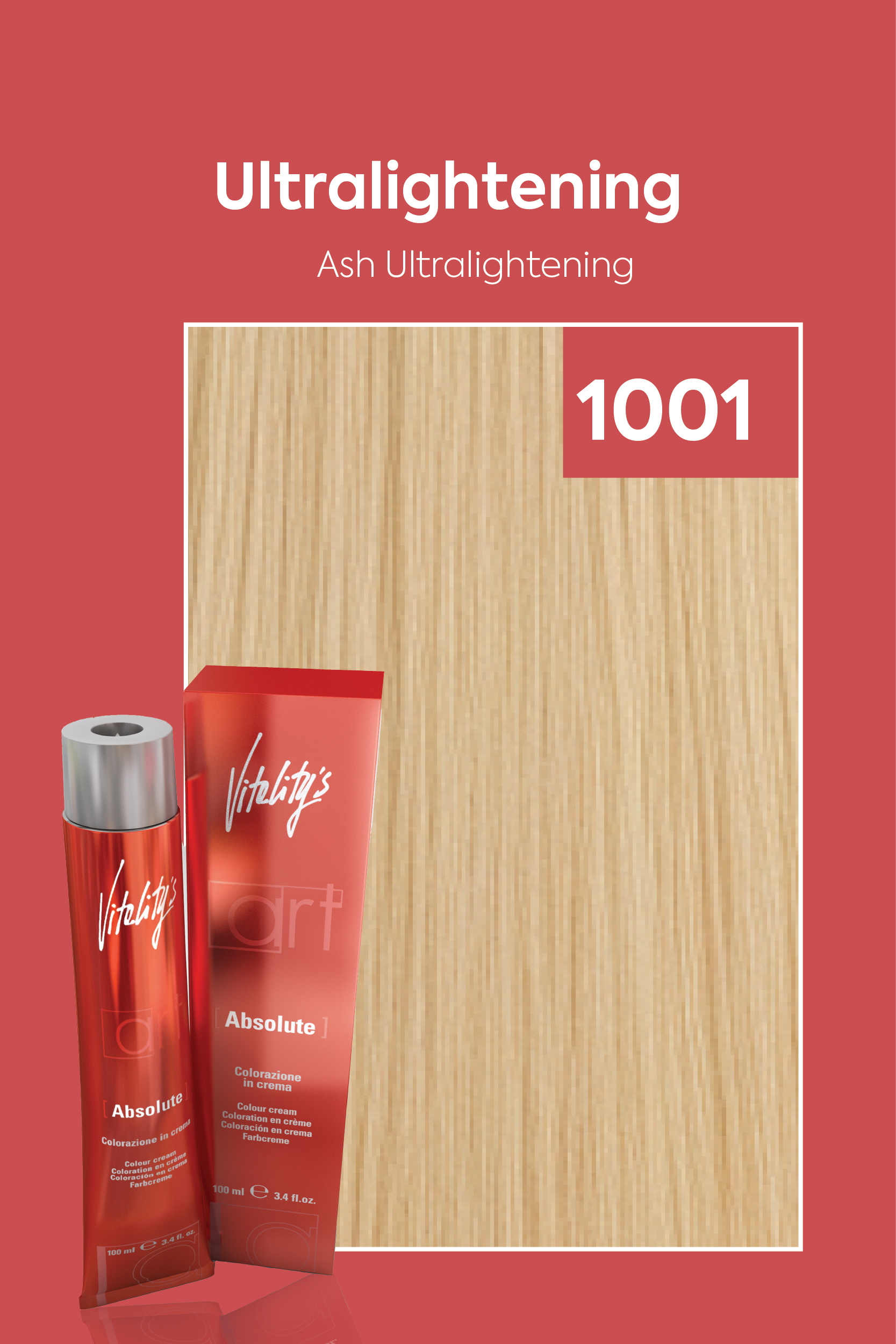 صبغة شعر من فيتاليتي رقم 1001 أشقر رمادي فائق التفتيح